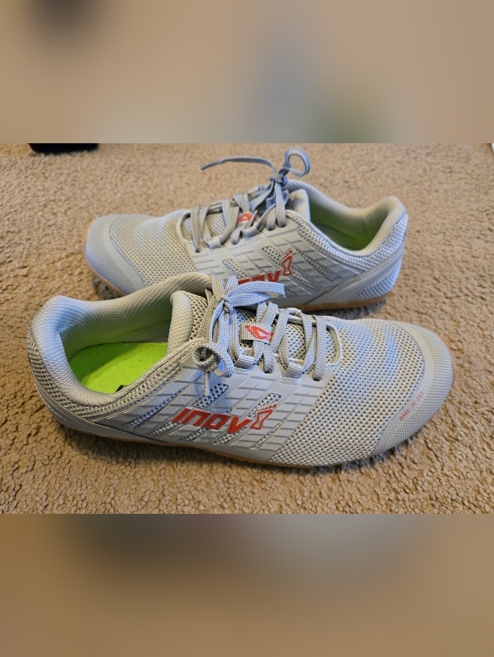 Inov-8 Lightweight Grey Training Shoes with Lime Insole